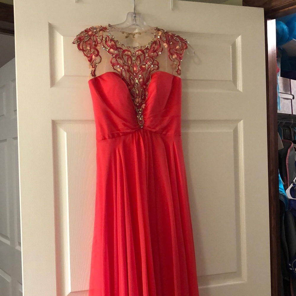 Coral Rachel Allen Princess Gown